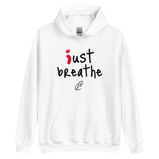 Just Breathe - White Hoodie